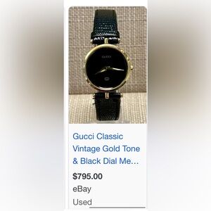 SOLD Gucci women’s 14 3/4 vintage antique watch